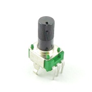 5K OHM Linear Taper Potentiometer Round Knurled Plastic Shaft PCB 9mm