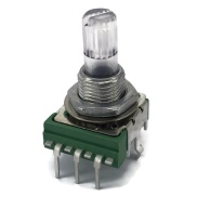 Rotary 100K OHM Linear Taper 14mm Potentiometer Transparent Spline Shaft