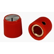 Red Rogan knob 13x12mm Shaft Hole 6.4mm