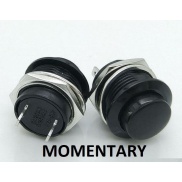 PUSH BUTTON SWITCH MOMENTARY Black Color SPST 3A 250VAC