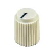 Ripple knob Cream 14x17mm Shaft Hole 6.35mm