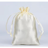 Cream Satin Bag 8cmx11cm