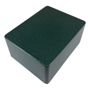 1590C Style Aluminum Diecast Enclosure Emerald Green Hammer