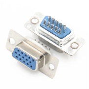 D-SUB CONNECTOR HD15 15 PINS FEMALE 3 ROWS SOLDER TYPE