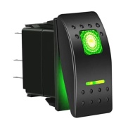 Marine Switch SPST ON-OFF 12V 20A With GREEN LED 