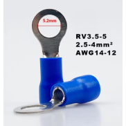 Crimp Ring Terminal Size M5 AWG14-12