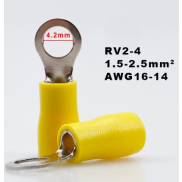 Crimp Ring Terminal Size M4 AWG16-14