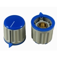 Amplifier Gray Knob Blue top 25X20mm shaft hole 6.4mm