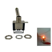 Toggle Switch Aircraft SPST On-Off 12V 20A Yellow LED