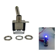 Toggle Switch Aircraft SPST On-Off 12V 20A Blue LED