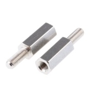 Brass Standoff Spacer Silver Screw Hex Male M3x20mm