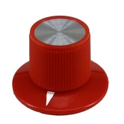 Red Rogan knob 29x20mm Shaft 6.4mm