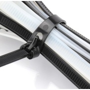 Removable Black Nylon Cable Ties 8mm 200mm 100PCS