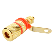 Red Speaker Terminal Binding Post Gold Plated