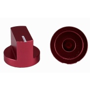 Aluminum Davies 1510 Clone Red Knob Shaft Hole 6.35mm