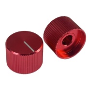 Knurled Aluminum Light Red Knob