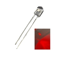 5mm Oval Red LED Water Clear Lens