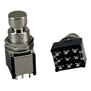 3PDT Compact Stomp Foot / Pedal Switch ON-ON Latching Solder Lug