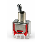 Sub Mini Toggle Switch DPDT On-On Short Handle Snap-in V-bracket