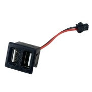 Dual USB Plane Charging Socket with cable connector