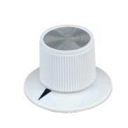 White Rogan knob 29x20mm Shaft 6.4mm