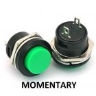 Push Botton Switch Momentary SPST Green Round Cap