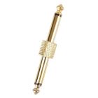  6.35mm 1/4" Male to Male Coupler Adaptor Straight Type Gold Plated