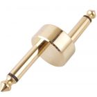  6.35mm 1/4" Male to Male Coupler Adaptor Z Type Gold 