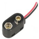9V 9-Volt Battery Clip / Connector Snap Black Color with wire Leads