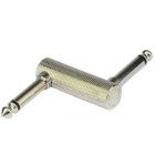 6.35mm 1/4" Plug Mono Male to Male Coupler Adaptor Z Type Silver