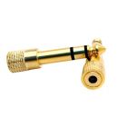 3.5mm Female to 6.35mm 1/4" Male Stereo Audio Jack Adaptor Gold Plated Total Length 44mm