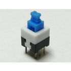 PUSH BUTTON LATCHING SWITCH DC 30V 0.1A DPDT 7x7mm