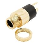 PJ-392 3.5mm Stereo Enclosed Chassis Socket Jack Gold Plated