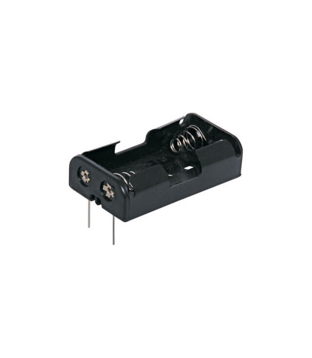 2 x AA Battery Holder Black with PCB Pin