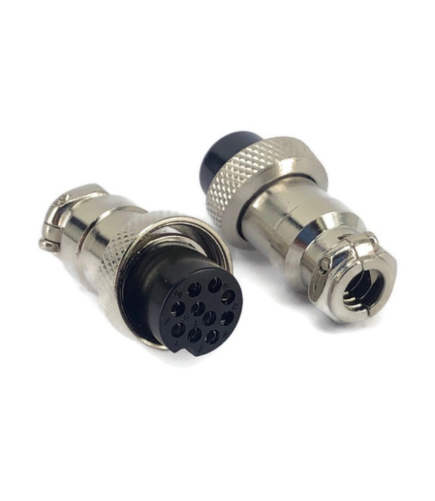 10 Pins Female circular connector 16mm GX16