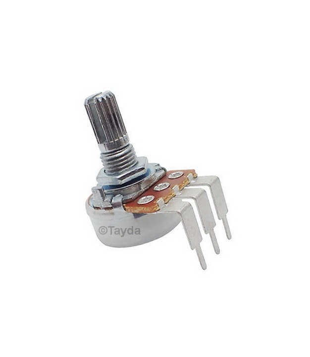 1M OHM Linear Taper Potentiometer Spline Shaft PCB Mount