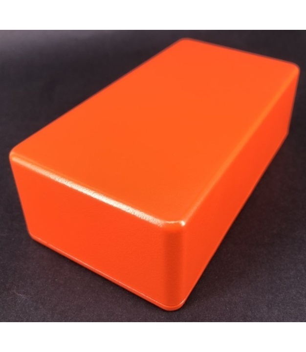 125B Style Aluminum Diecast Enclosure MATTE ORANGE SAND TEXTURE