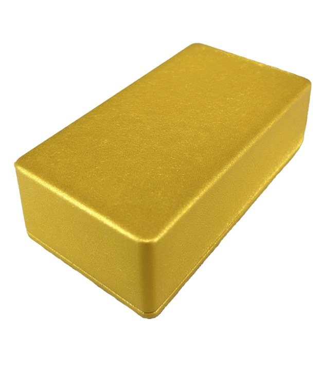 125B Style Aluminum Diecast Enclosure Metallic Golden water texture