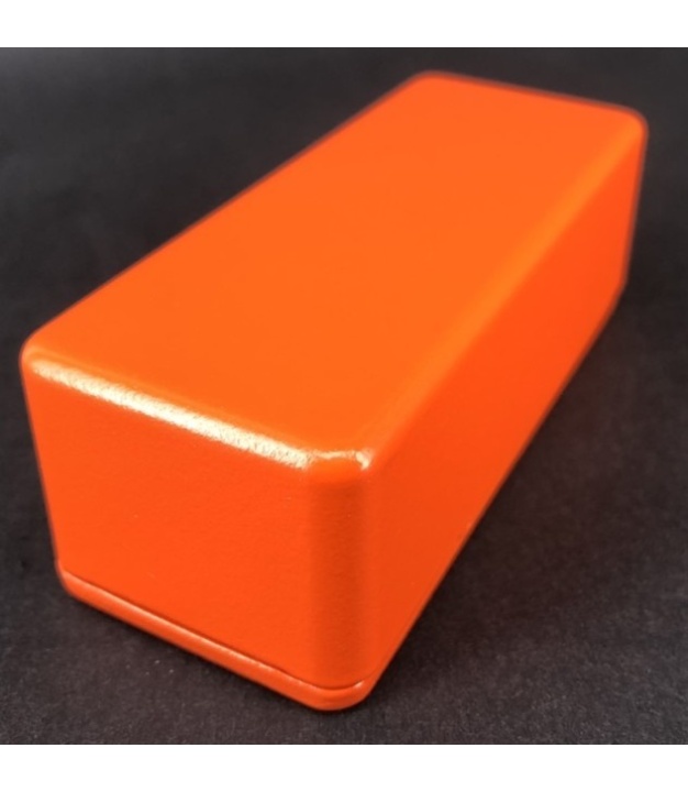 1590A Style Aluminum Diecast Enclosure MATTE ORANGE SAND TEXTURE