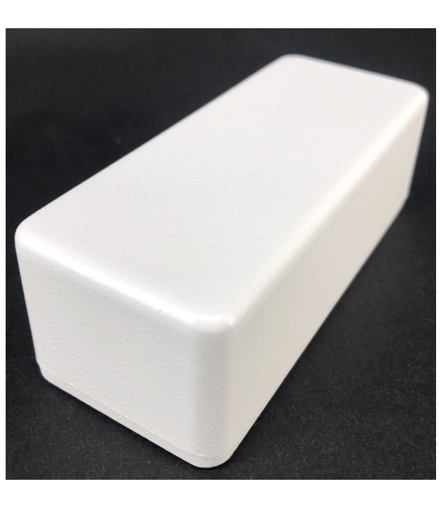 1590A Style Aluminum Diecast Enclosure Matte White Sand Texture