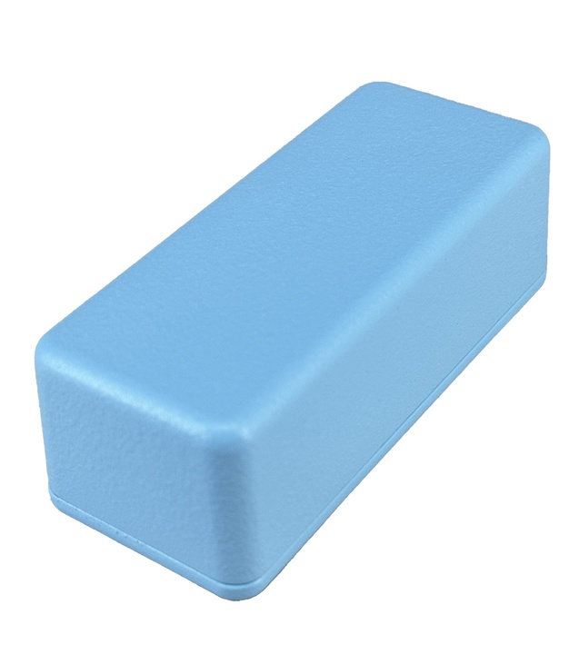 	1590A Style Aluminum Diecast Enclosure Matte Sky Blue Sand Texture