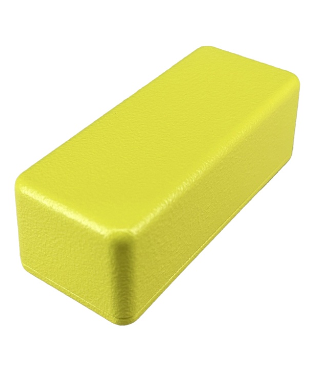 1590A Aluminum Enclosure 92x38x30mm Sulphur Yellow sand texture