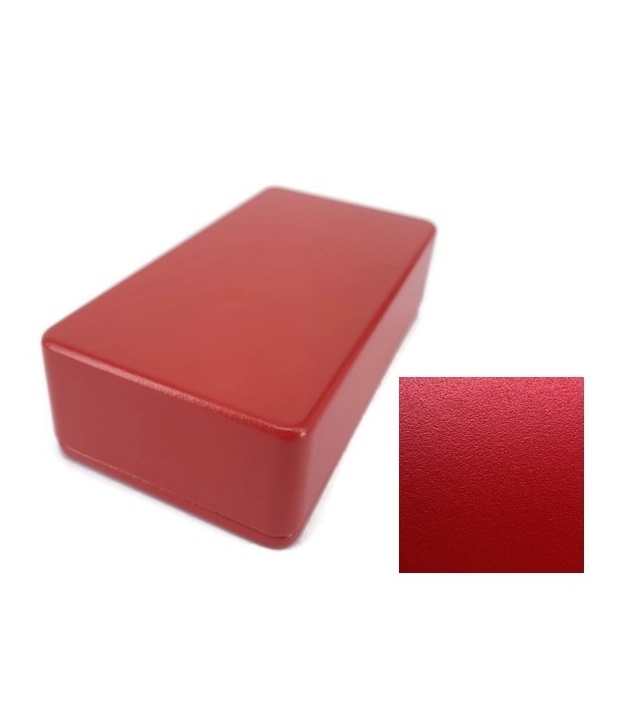 1590B Style Aluminum Diecast Enclosure MATTE RED SAND TEXTURE