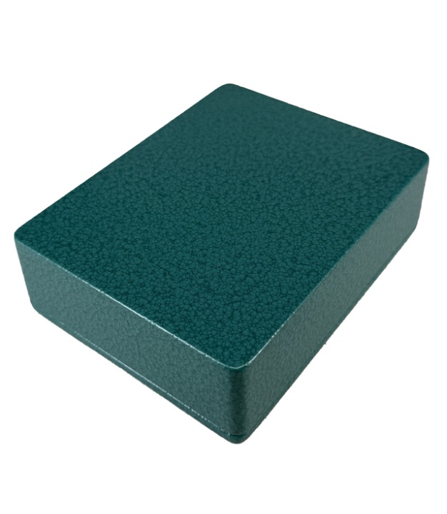 1590BB2 Style Aluminum Diecast Enclosure Emerald Green Hammer