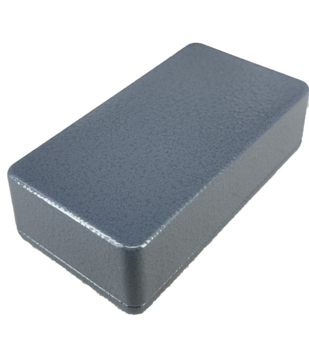 1590B Style Aluminum Diecast Enclosure Matte Gray Hammer