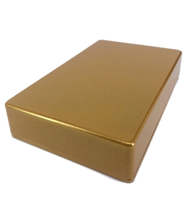 1590DD Style Aluminum Diecast Enclosure METALLIC DARK GOLD