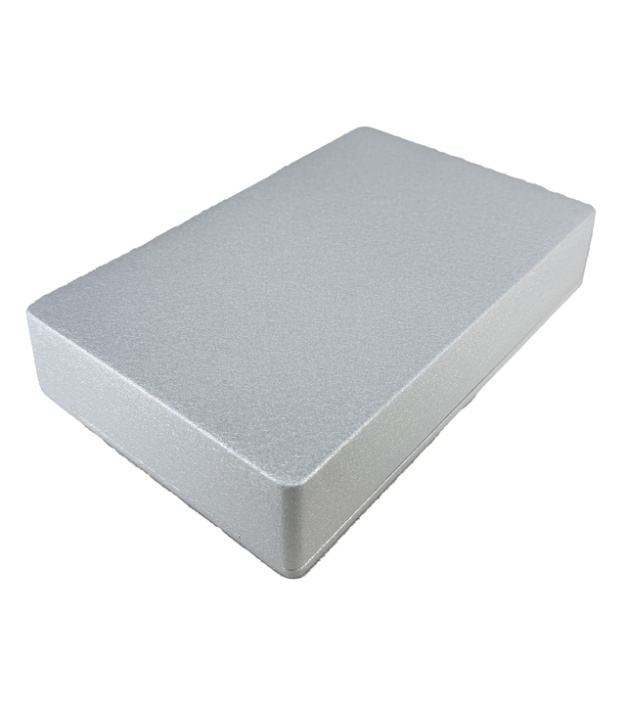 1590DD Style Aluminum Diecast Enclosure Metallic Silver water texture