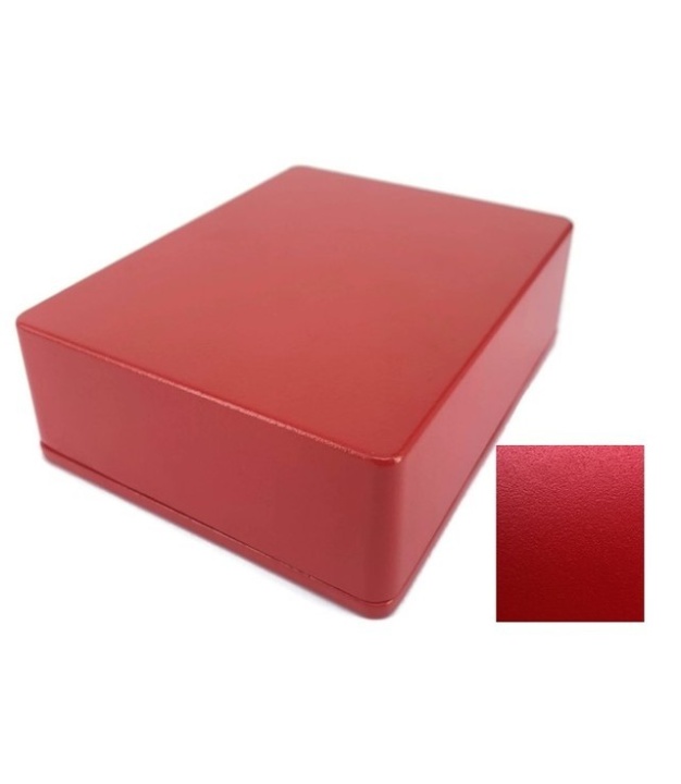 1590XX Style Aluminum Diecast Enclosure MATTE RED SAND TEXTURE