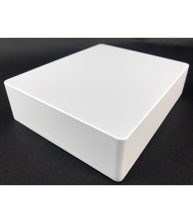 1590XX Style Aluminum Diecast Enclosure Matte White Sand Texture