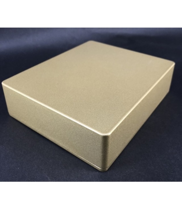 1590XX Style Aluminum Diecast Enclosure METALLIC LIGHT GOLD